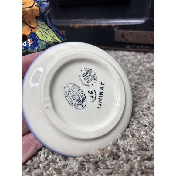 Boleslawiec Polish Pottery Tree Tea Light Luminary W/ Underplate - Picture 5 of 10